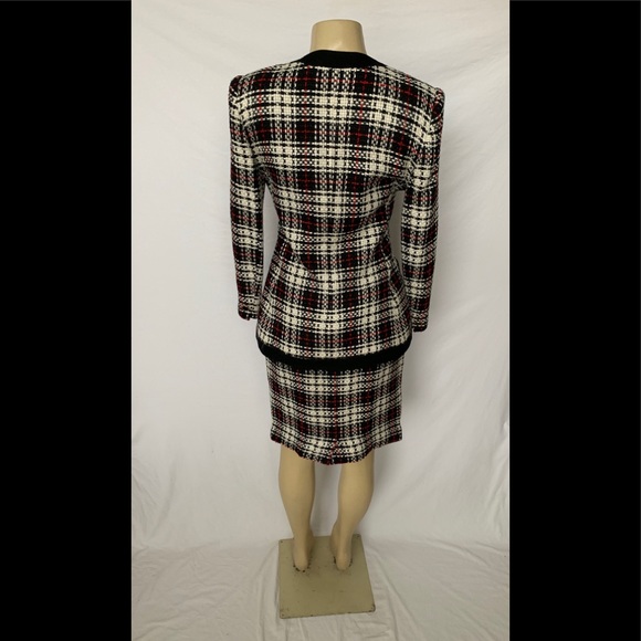 VTG Oleg Cassini Size 8 Wool Blend 2pc Skirt Suit - Picture 4 of 8